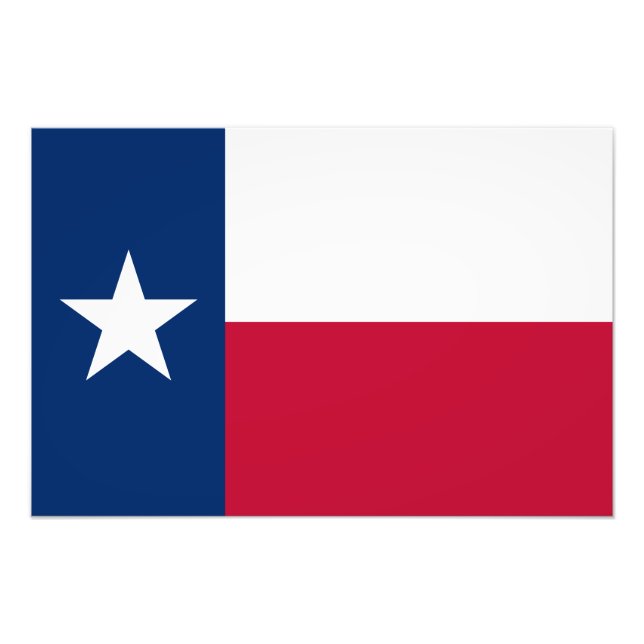 Impression Photo Drapeau du Texas : Longhorns, L'étoile solitaire d (Devant)