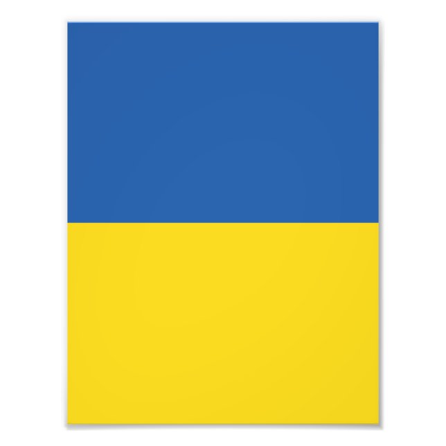 Impression Photo Drapeau d'Ukraine (Devant)