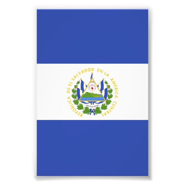 Impression Photo Drapeau El Salvador (Devant)