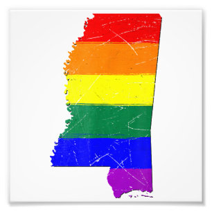 Impression Photo Drapeau Gay pride du Mississippi