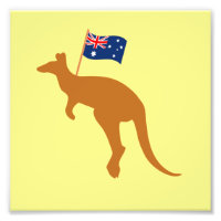 drapeau kangourou australien jaune