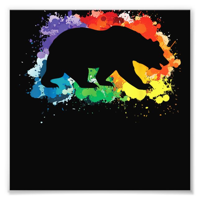 Impression Photo Drapeau LGBT Rainbow Pride Joyeuse Saint Valentin (Devant)