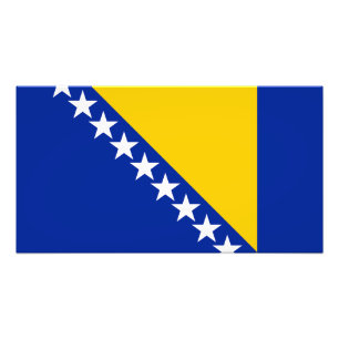 Impression Photo Drapeau patriotique de Bosnie-Herzégovine