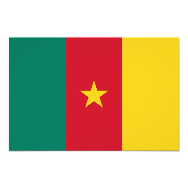 Impression Photo Drapeau patriotique du Cameroun (Devant)