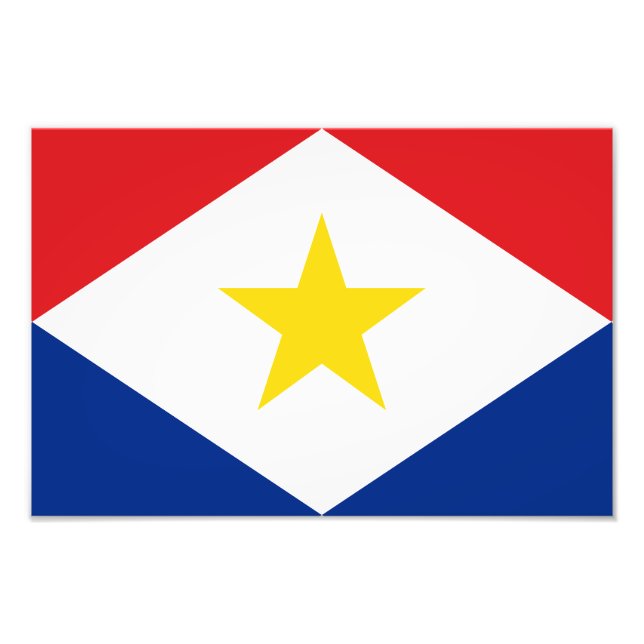 Impression Photo Drapeau Saba (Devant)