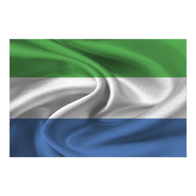Impression Photo Drapeau Sierra Leone (Devant)