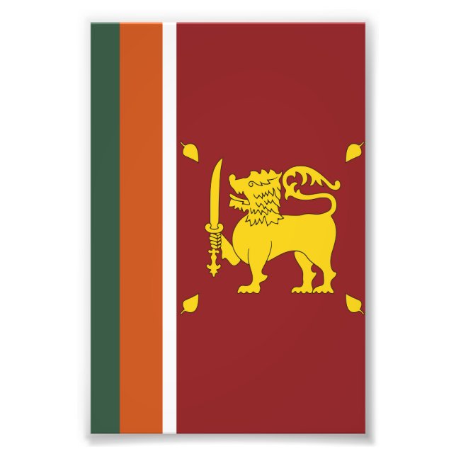 Impression Photo drapeau Sri Lanka (Devant)