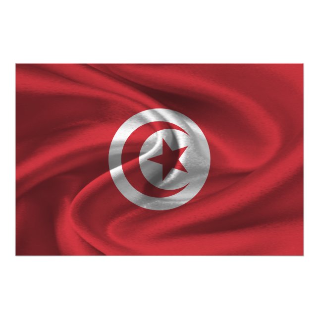 Impression Photo Drapeau tunisien (Devant)