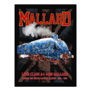 Impression Photo Drapeau Union Jack de la locomotive Mallard Classe