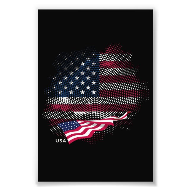 Impression Photo Drapeau USA (Devant)