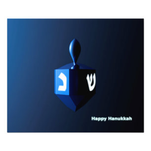 Impression Photo Dreidel bleu brillant