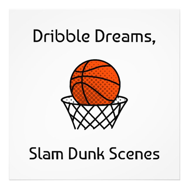 Impression Photo Dribble Dreams, Slam Dunk Scenes Basketball (Devant)