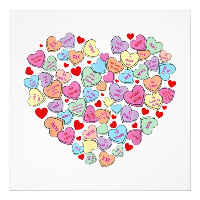 Impression Photo Drôle Anti Saint-Valentin (Devant)
