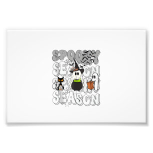 Impression Photo Drôle de dicton Saison effrayante Halloween Chat F