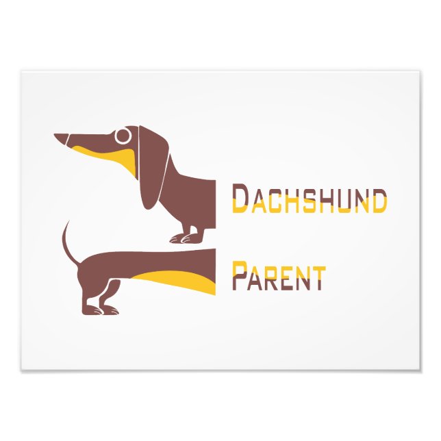 Impression Photo Drôle mignon dachshund pour parent chien long (Devant)