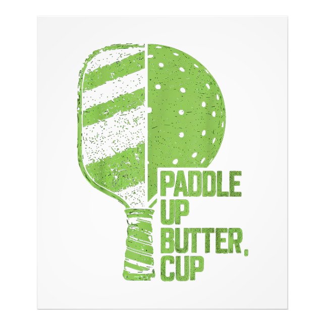 Impression Photo Drôle Pickleball Paddle Up Butter Cup (Devant)