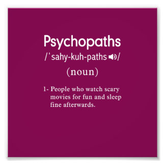 Impression Photo drôle psychopathes définition vin