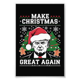 Impression Photo Drôle Trump 2024 Faire Noël Grande Encore 