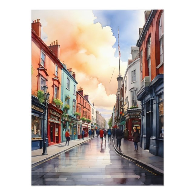 Impression Photo Dublin watercolor (Devant)