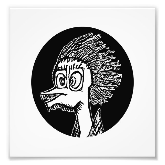Impression Photo Duck man portrait sketchy drawing (Devant)