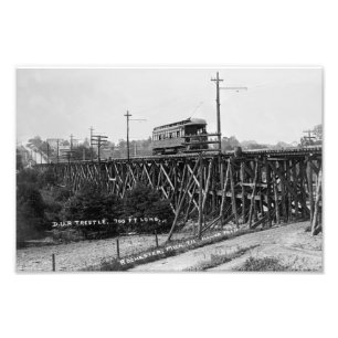 Impression Photo DUR train trestle, Rochester, MI Vintage