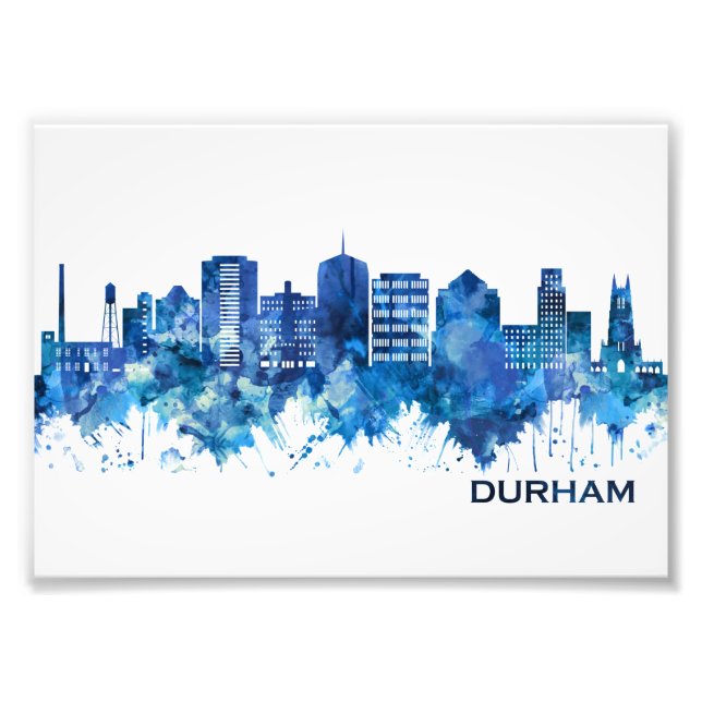 Impression Photo Durham Caroline du Nord Skyline Blue (Devant)