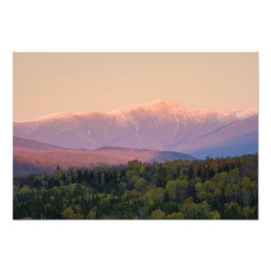 Impression Photo Dusk et Mount Washington dans le nouveau Hampshire