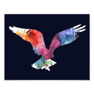 Impression Photo Eagle Spirit Animal Bird. Totem. Aquarelle