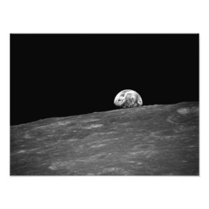 Impression Photo Earthrise de mission de lune d'Apollo 8