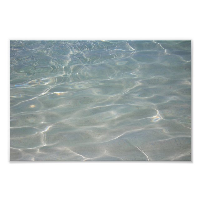 Impression Photo Eau des Caraïbes Bleu Abstrait Nature (Devant)