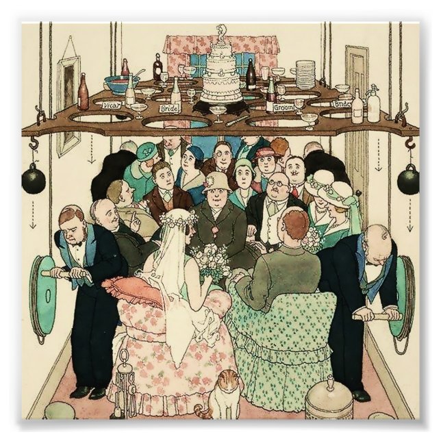 Impression Photo « Économie d'espace » par W Heath Robinson (Devant)