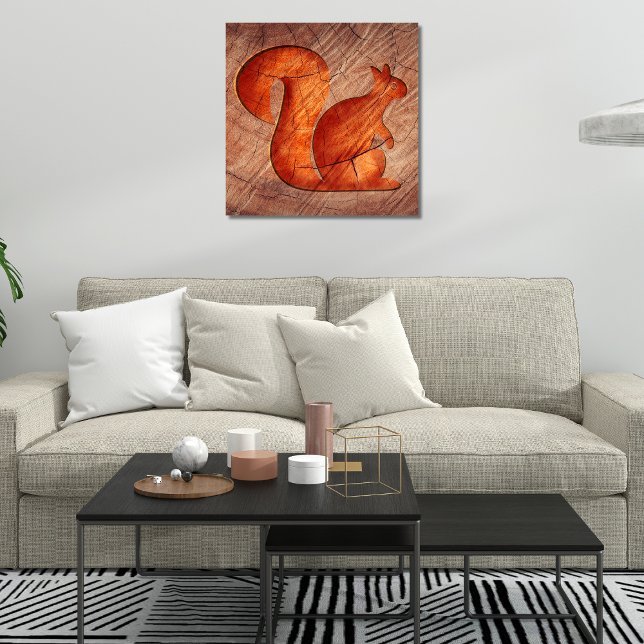 Impression Photo Écureuil - bois (Créateur téléchargé)