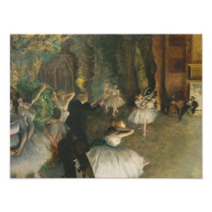 Impression Photo Edgar Degas - La répétition du ballet sur scène
