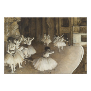 Impression Photo Edgar Degas - Répétition de ballet sur scène