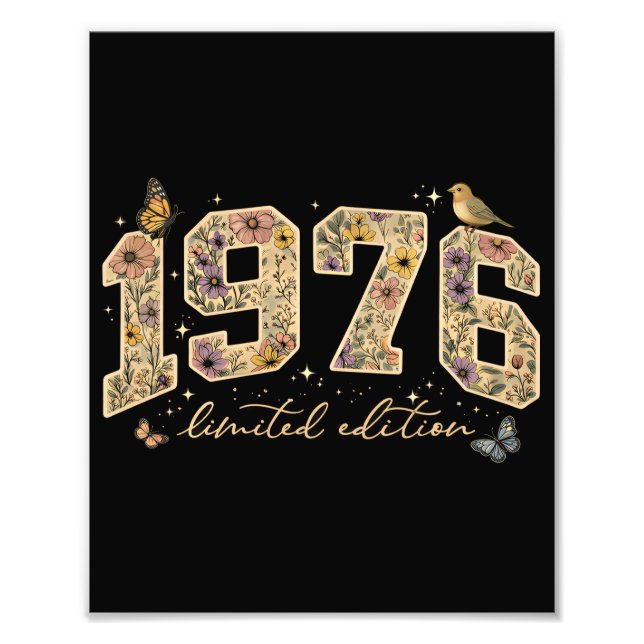 Impression Photo Édition limitée 50e anniversaire floral 1976 (Devant)