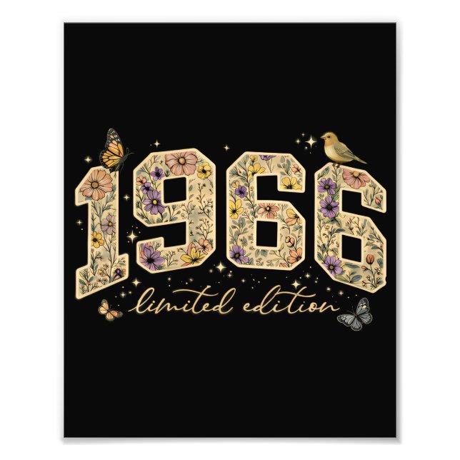 Impression Photo Édition limitée 60e anniversaire Floral 1966 (Devant)