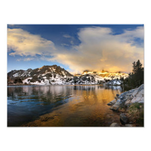 Impression Photo Ediza Lake Sunset - Sierra Nevada Mounts
