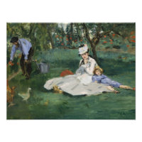 Edouard Manet - La Famille Monet dans son jardin