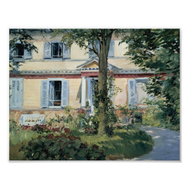 Impression Photo Edouard Manet - La Maison de Rueil (Devant)