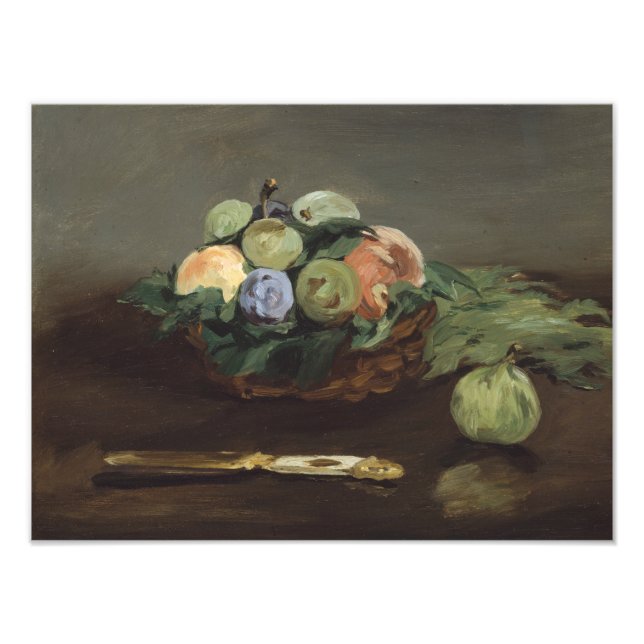 Impression Photo Edouard Manet - Panier de fruits (Devant)