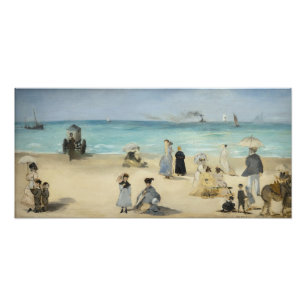 Impression Photo Edouard Manet - Sur la plage, Boulogne-sur-Mer