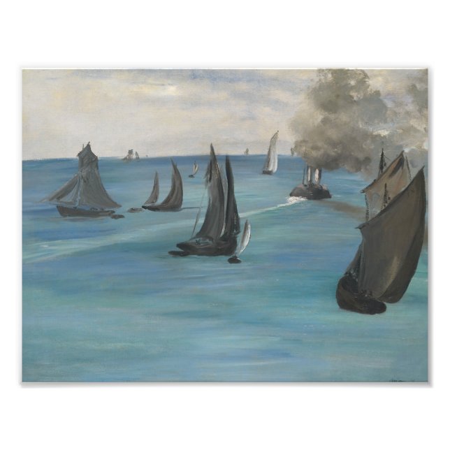 Impression Photo Edouard Manet - Vue Mer, Temps Calme (Devant)