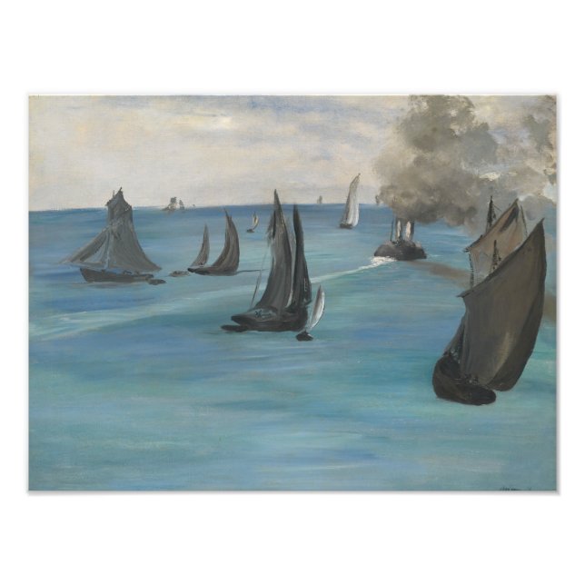 Impression Photo Edouard Manet - Vue Mer, Temps Calme (Devant)