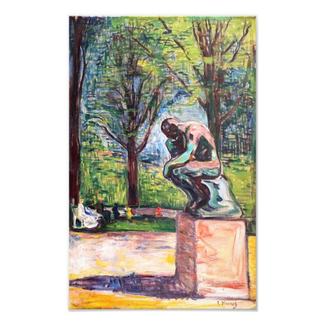 Impression Photo Edvard Munch - Le Penseur par Rodin (Devant)