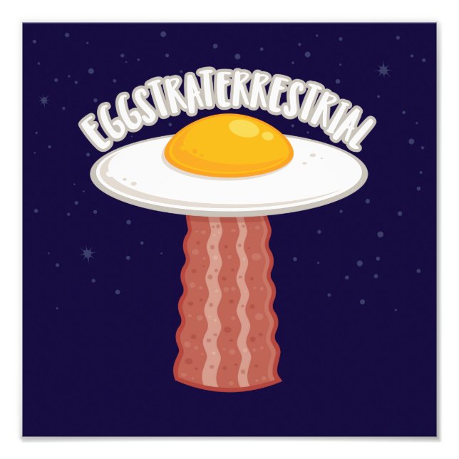 Impression Photo Eggstraterrestrial Avec Texte (Devant)