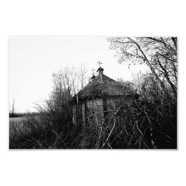 Impression Photo Église abandonnée de Saskatchewan (Devant)