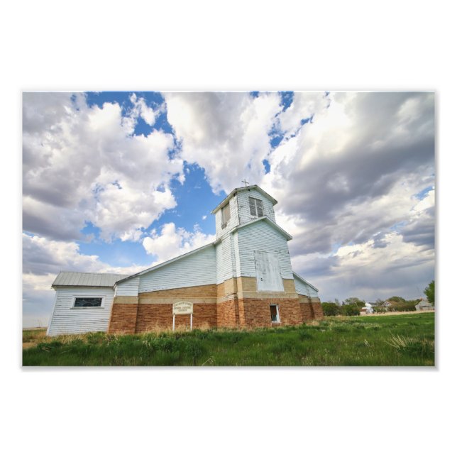 Impression Photo Église abandonnée de Saskatchewan (Devant)