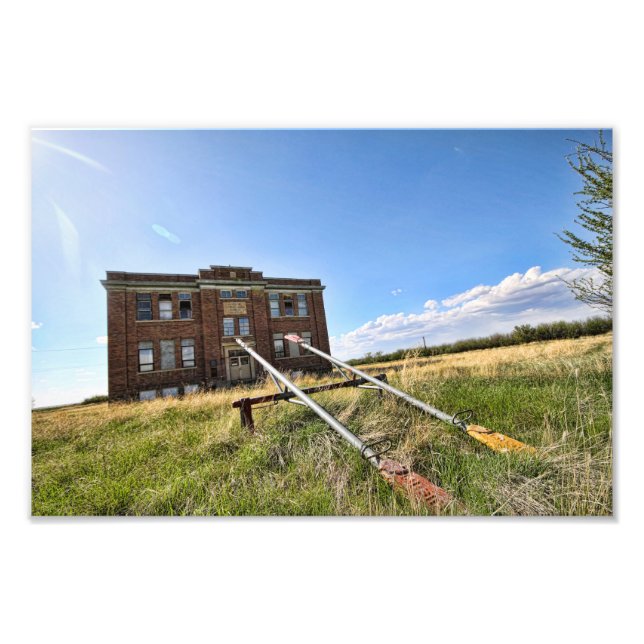 Impression Photo Église abandonnée de Saskatchewan (Devant)