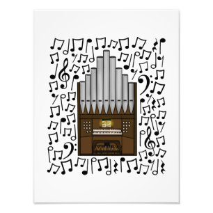 Impression Photo Eglise Orgue Notes musicales Organiste Musicien