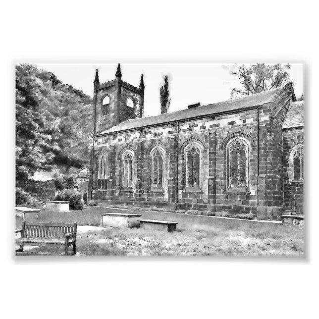 Impression Photo Église Sainte-Marie, Luddenden (Devant)